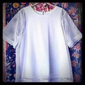 White Mesh Top